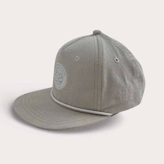 Snow Capped Corduroy Flat Brim Lid