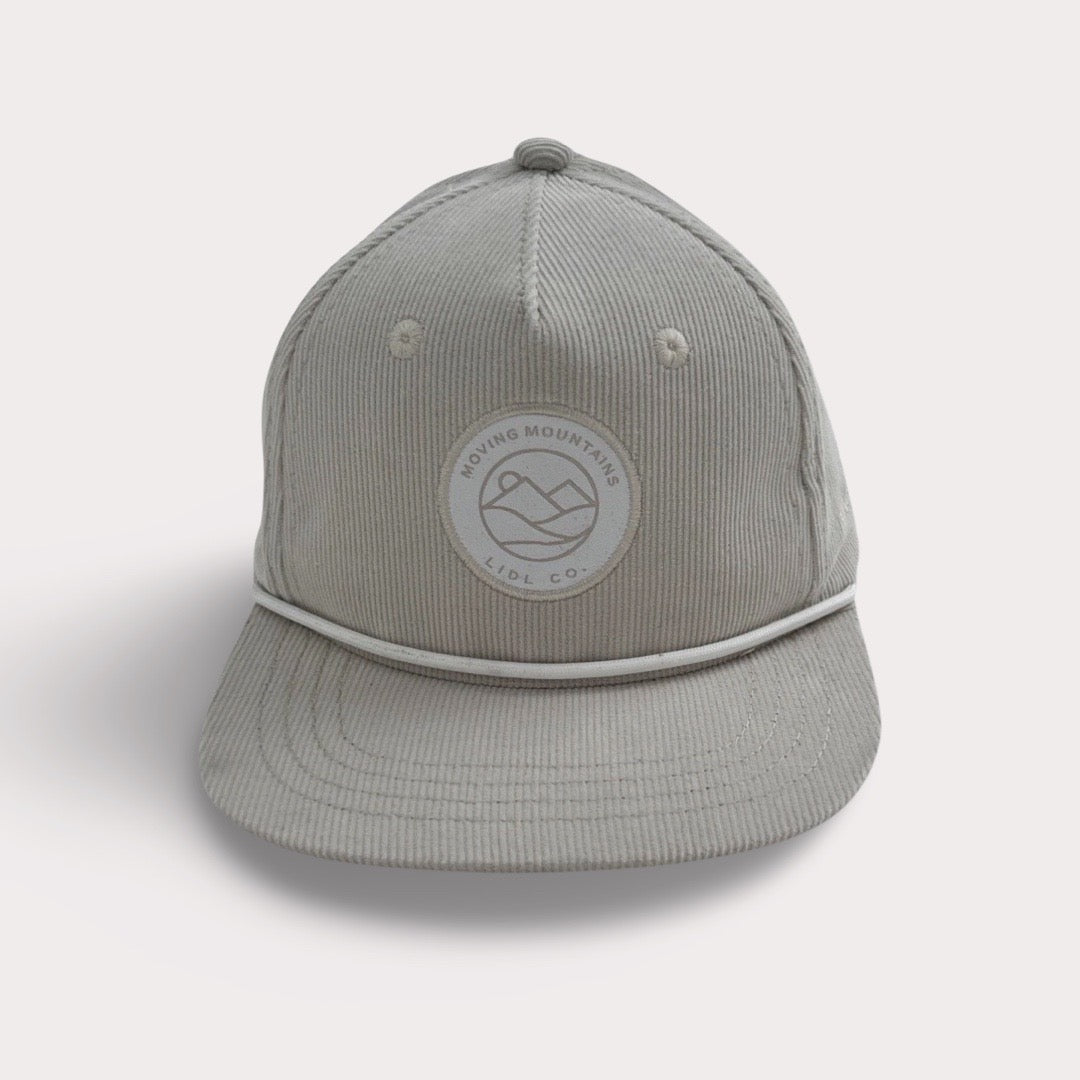 Snow Capped Corduroy Flat Brim Lid