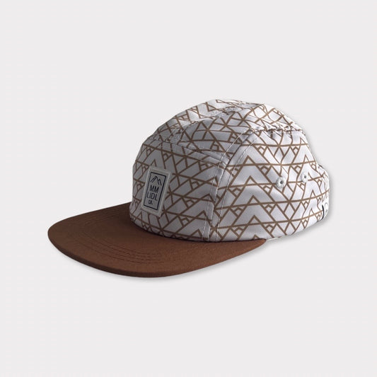 Mountain Print Kids & Infant Hat with Brown Brim Angle
