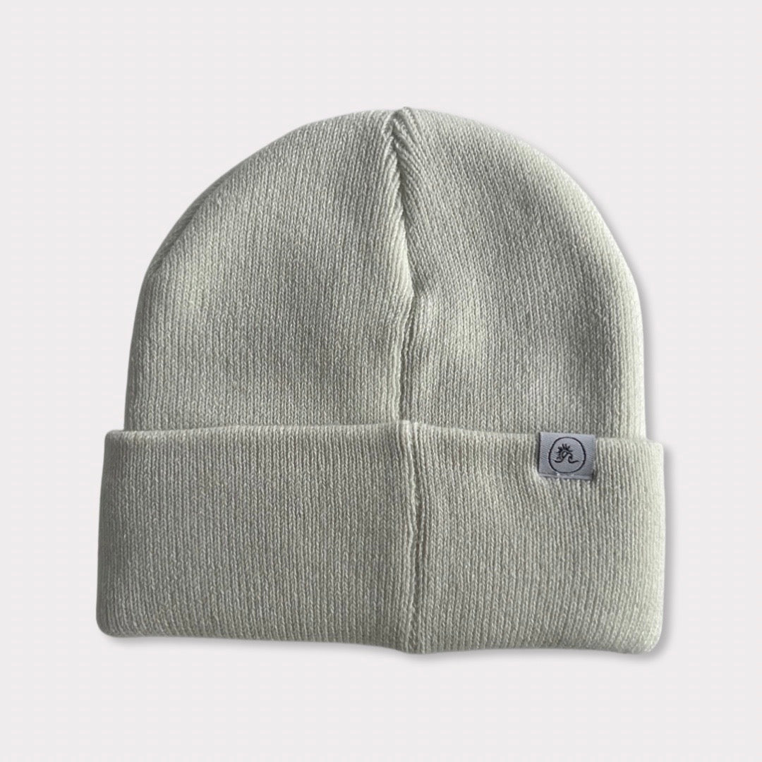 Soft 100% Recycled Polyester Glacier Blue Infant Beanie Back