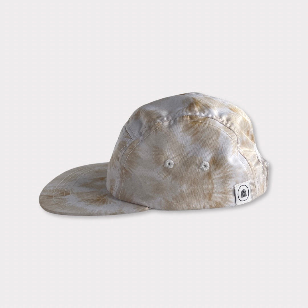 Tan Tie Dye Print Kids Infant Hat Side